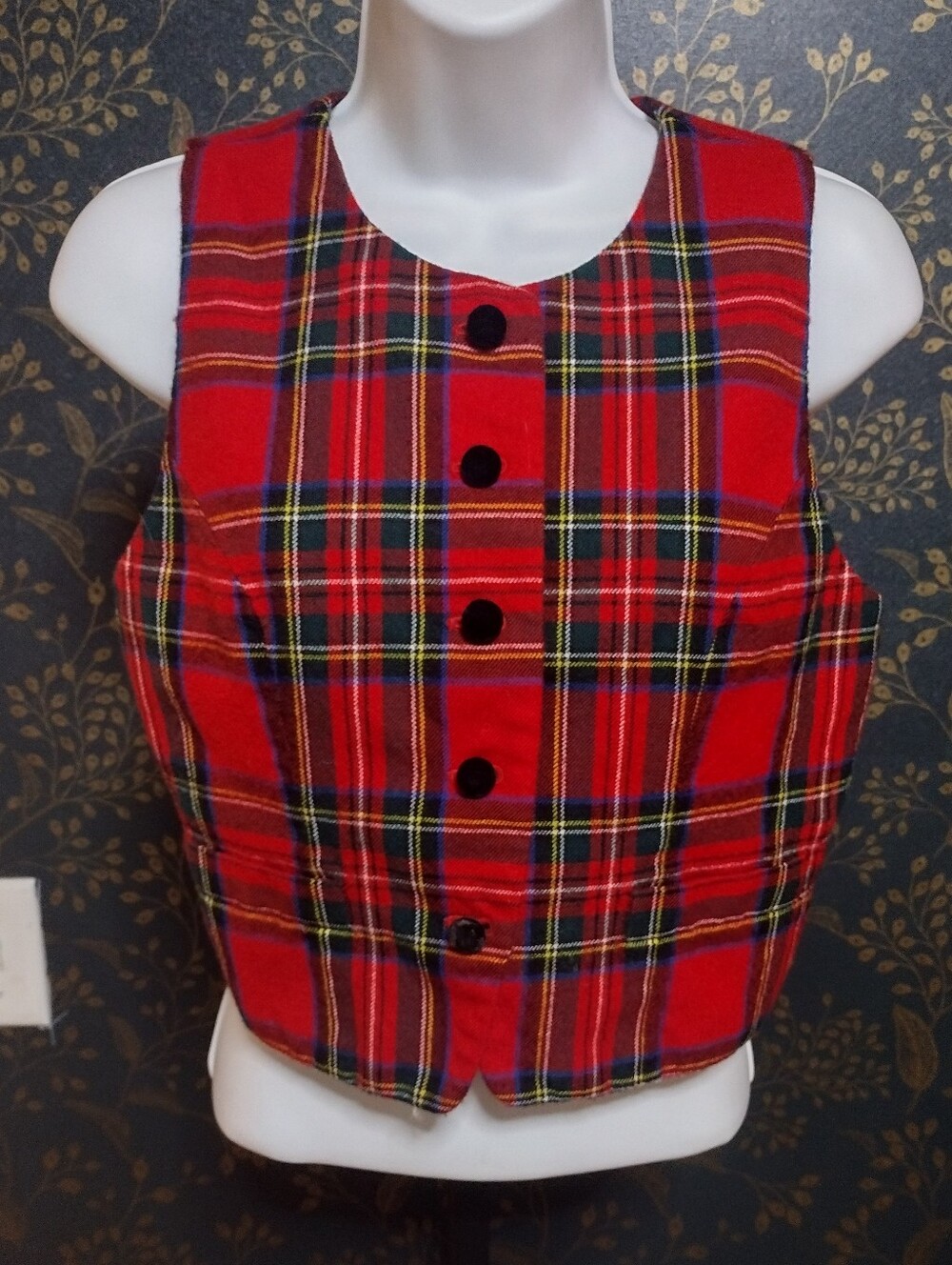 Tommy tommy Hilfiger Tartan Wool Cropped Vest